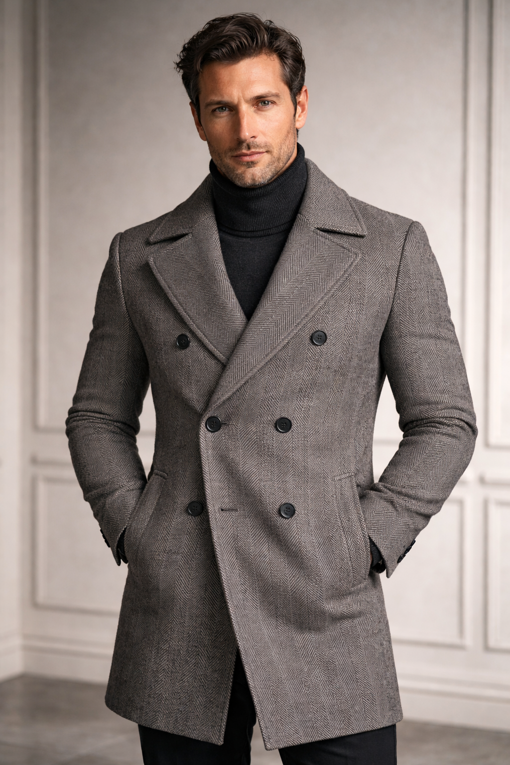 Laurent Classic Check Overjas Statement