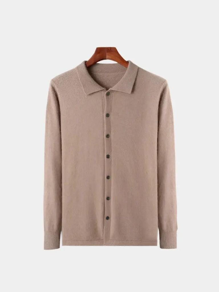 Merrick | Cashmere Polo Cardigan