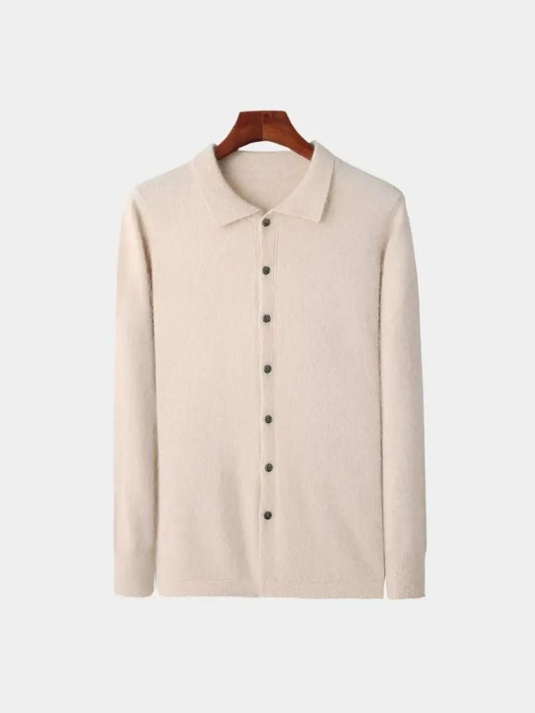 Merrick | Cashmere Polo Cardigan
