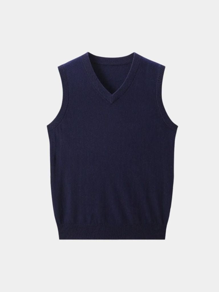 Ivo | Cashmere V Neck Knit Vest