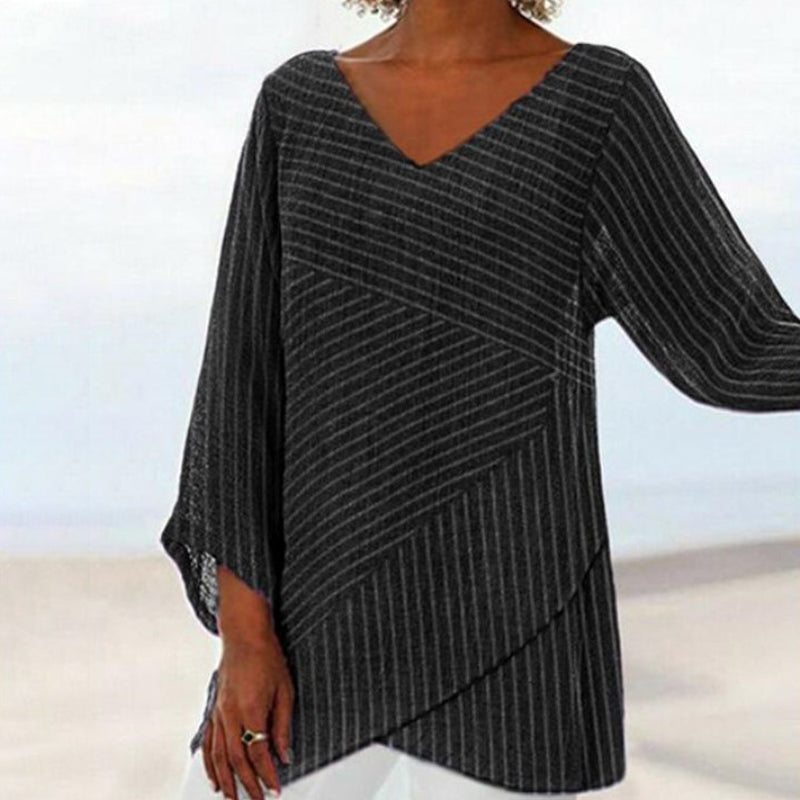 Briar| Draped Stripe Top