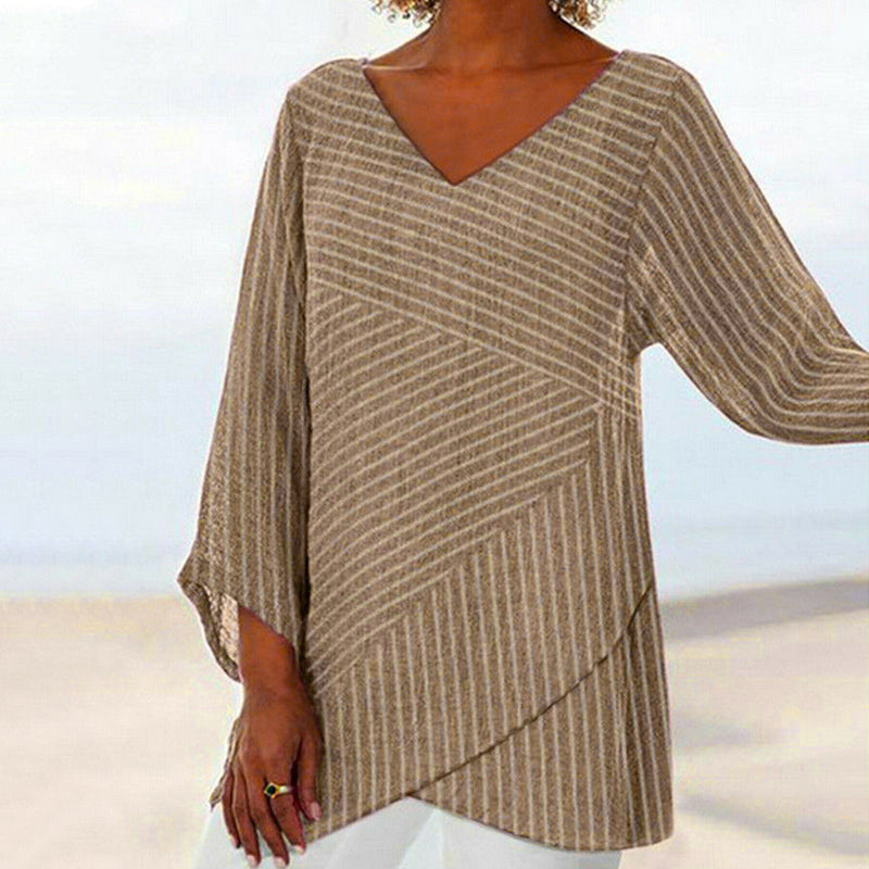 Briar| Draped Stripe Top