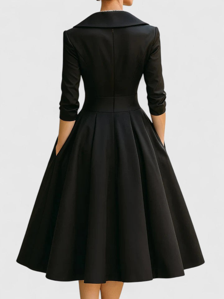 Malia | Timeless Silhouette Pocket Midi Dress