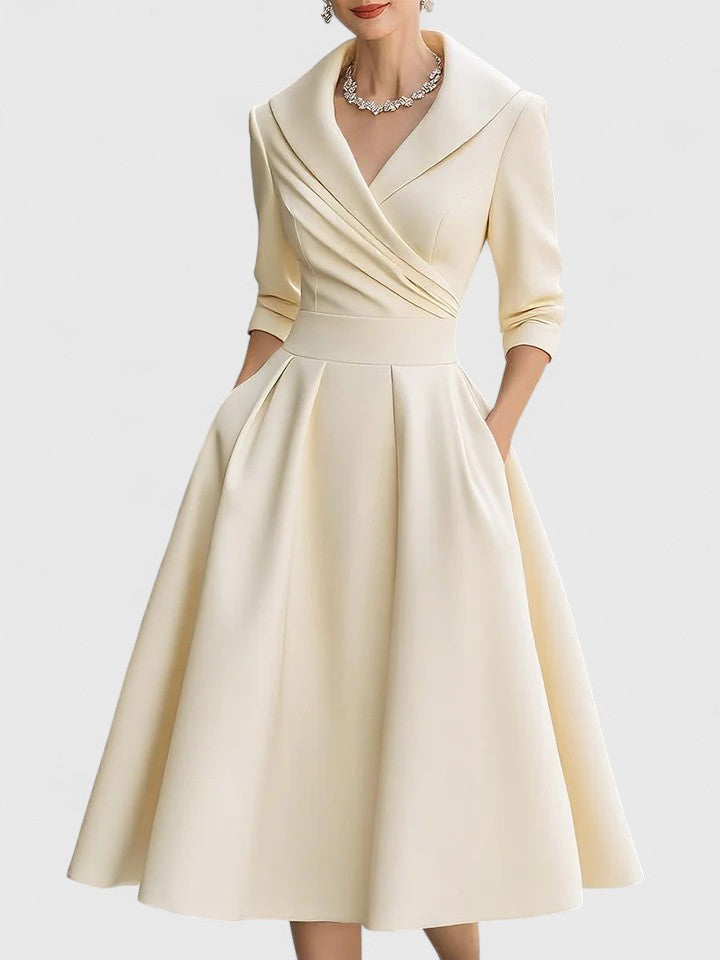 Malia | Timeless Silhouette Pocket Midi Dress