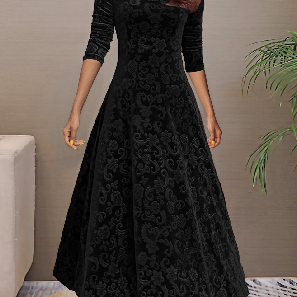 Denise | Holiday Velvet Grace Dress