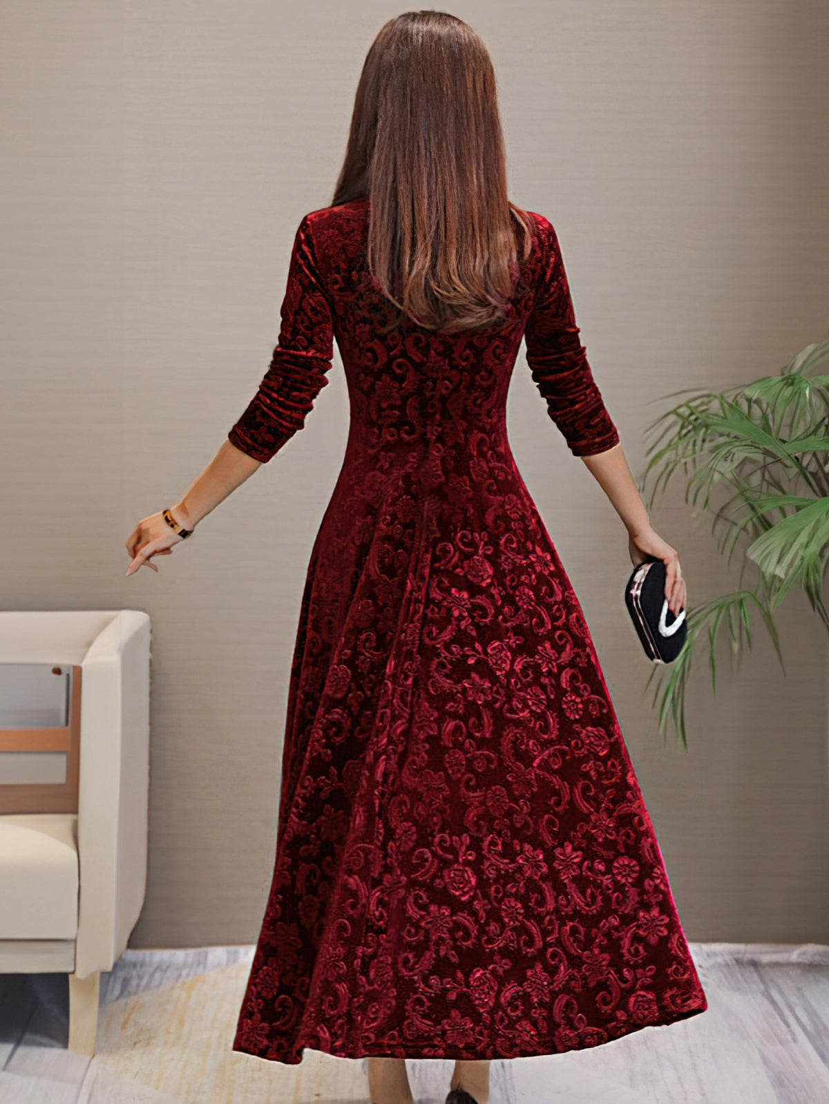 Denise | Holiday Velvet Grace Dress