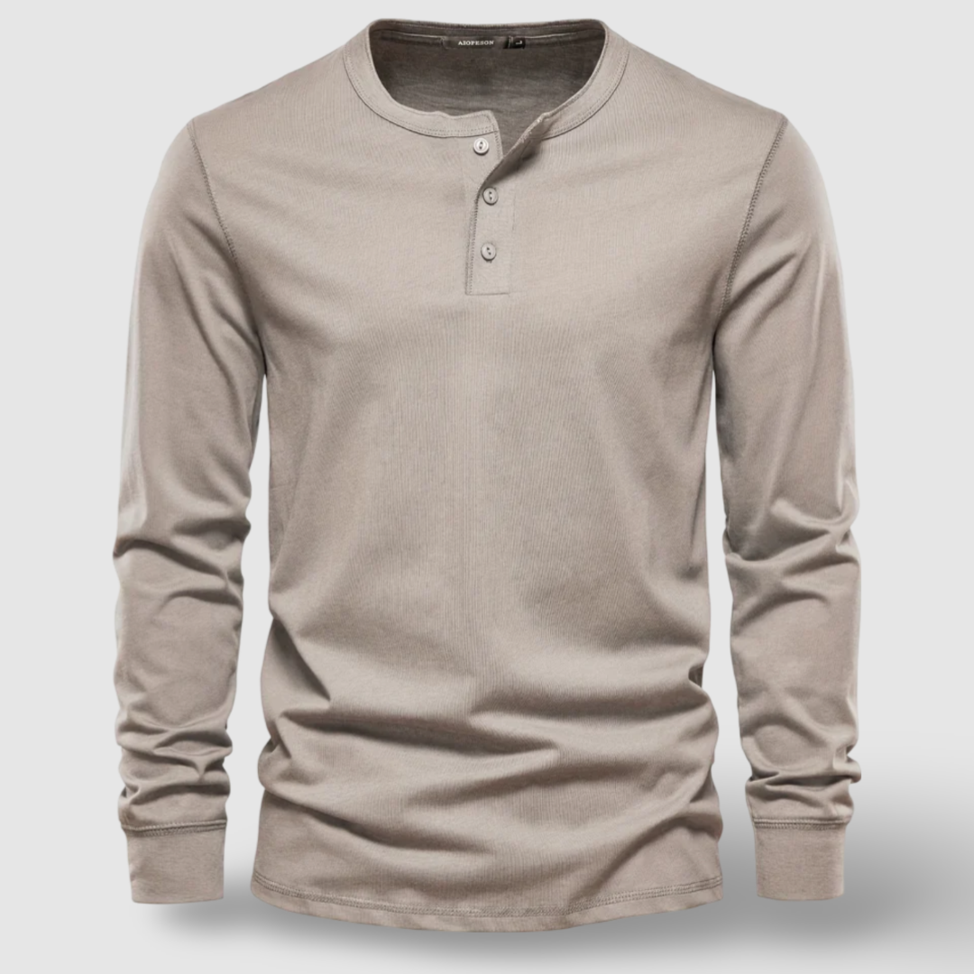 Refined Cotton Henley Shirt