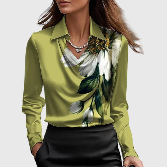 Sara | Satin Elegance Blouse