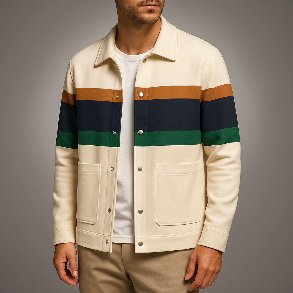 Luca | Striped Button Sweater