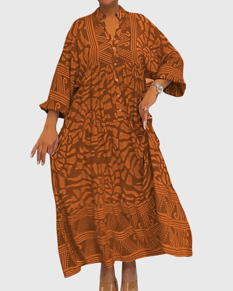 Delilah | Elegant V-Neck Summer Maxi Dress