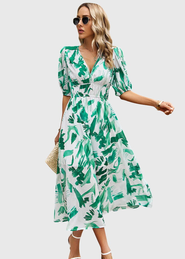 Willow | Vibrant Smocked Floral Midi Dress