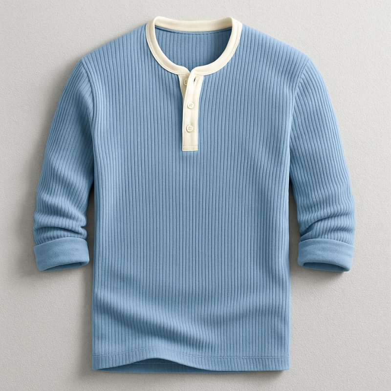 Luca | Waffle Knit Long Sleeve of Refined Comfort
