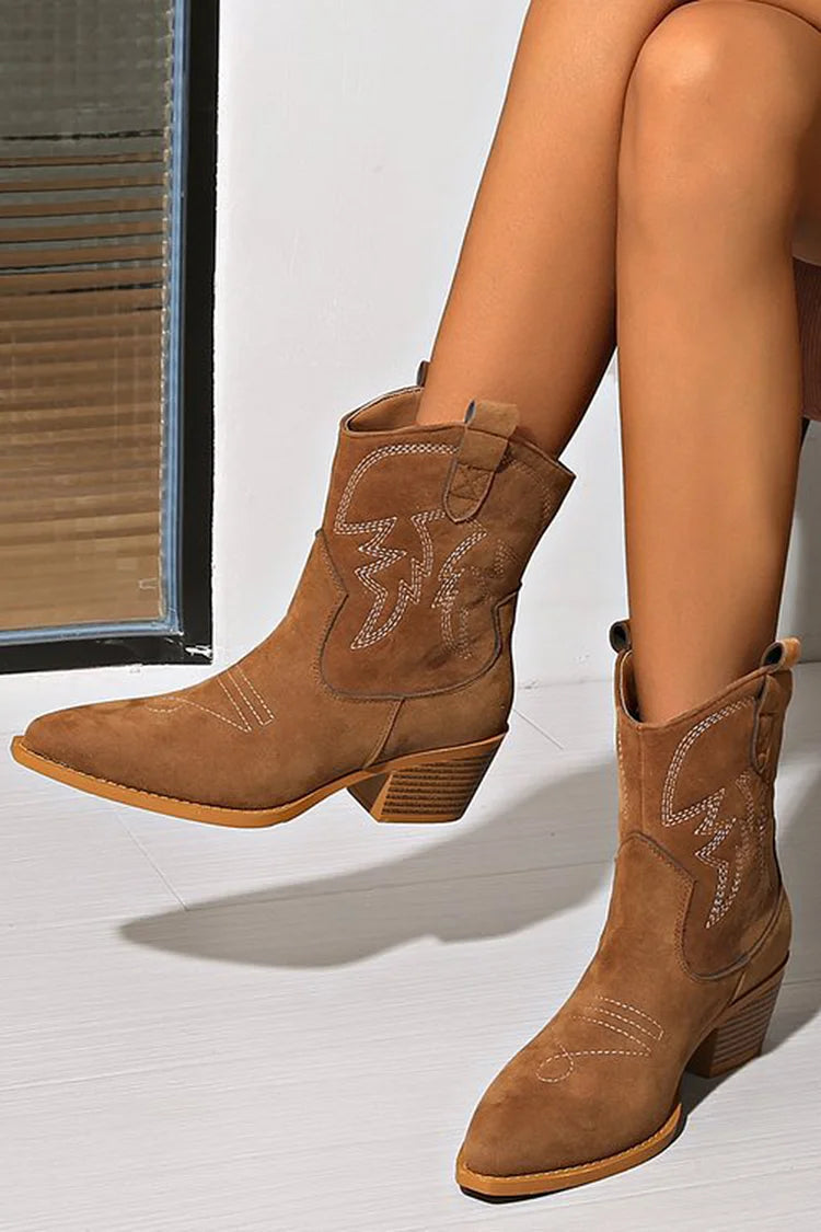 Eliza | Toe Western Ankle Boot