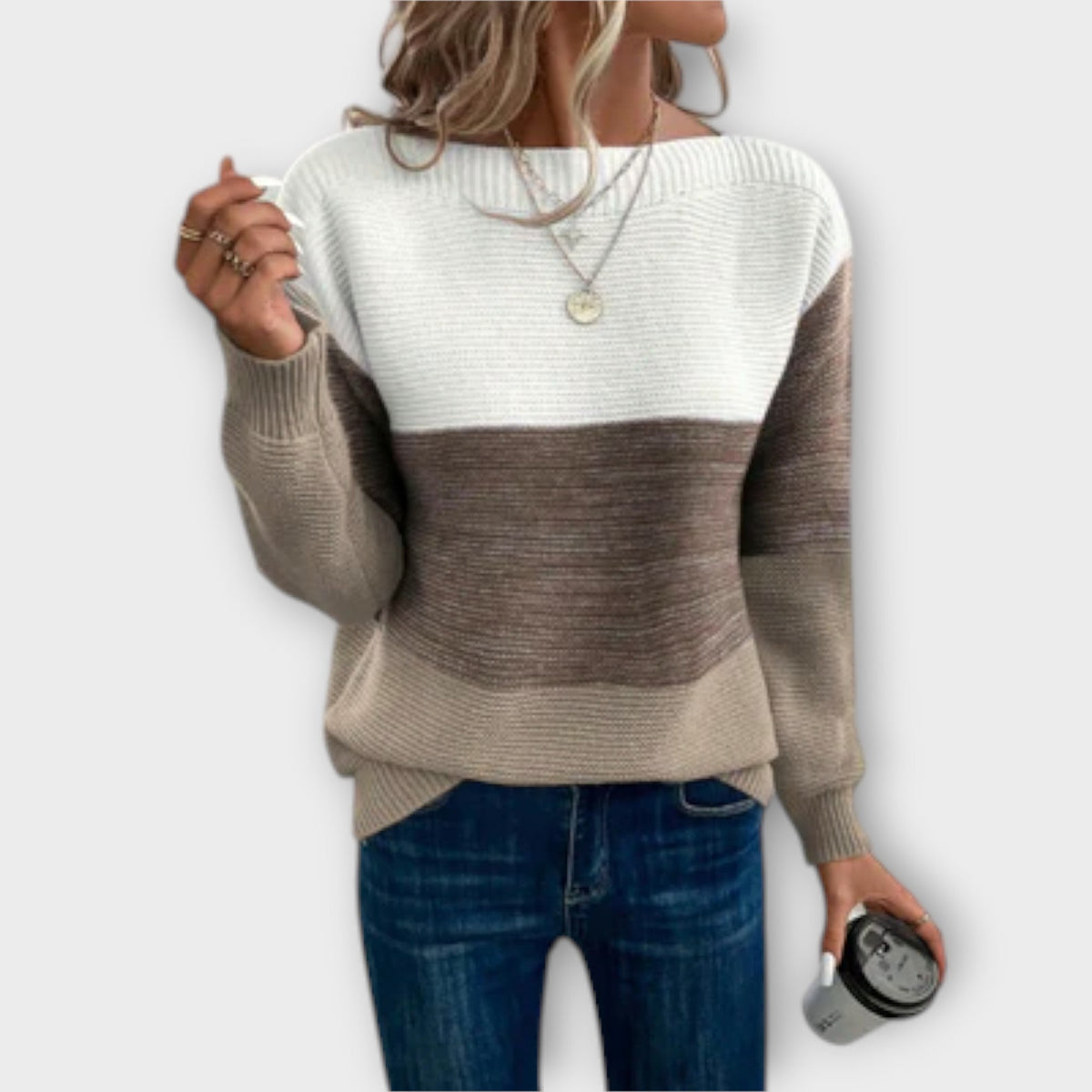 Sophia | Elegant Patchwork Sweater