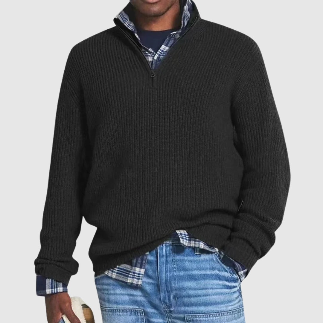 Louis | Modern Quarter-Zip Sweater