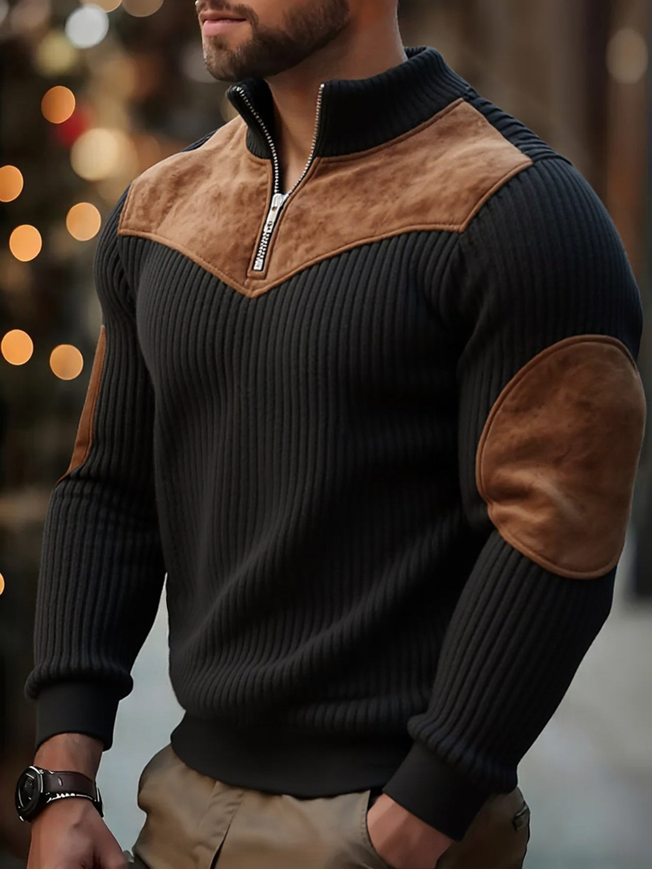 Refined Half-Zip Sweater for Effortless Style