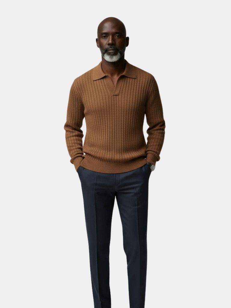 Breccan | Polo Sweater Ribbed