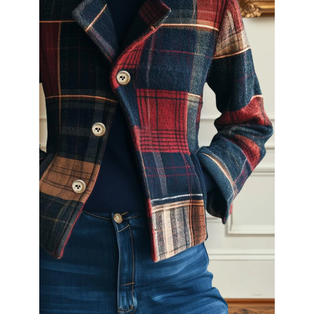 Mia | Classic Plaid Wool Jacket