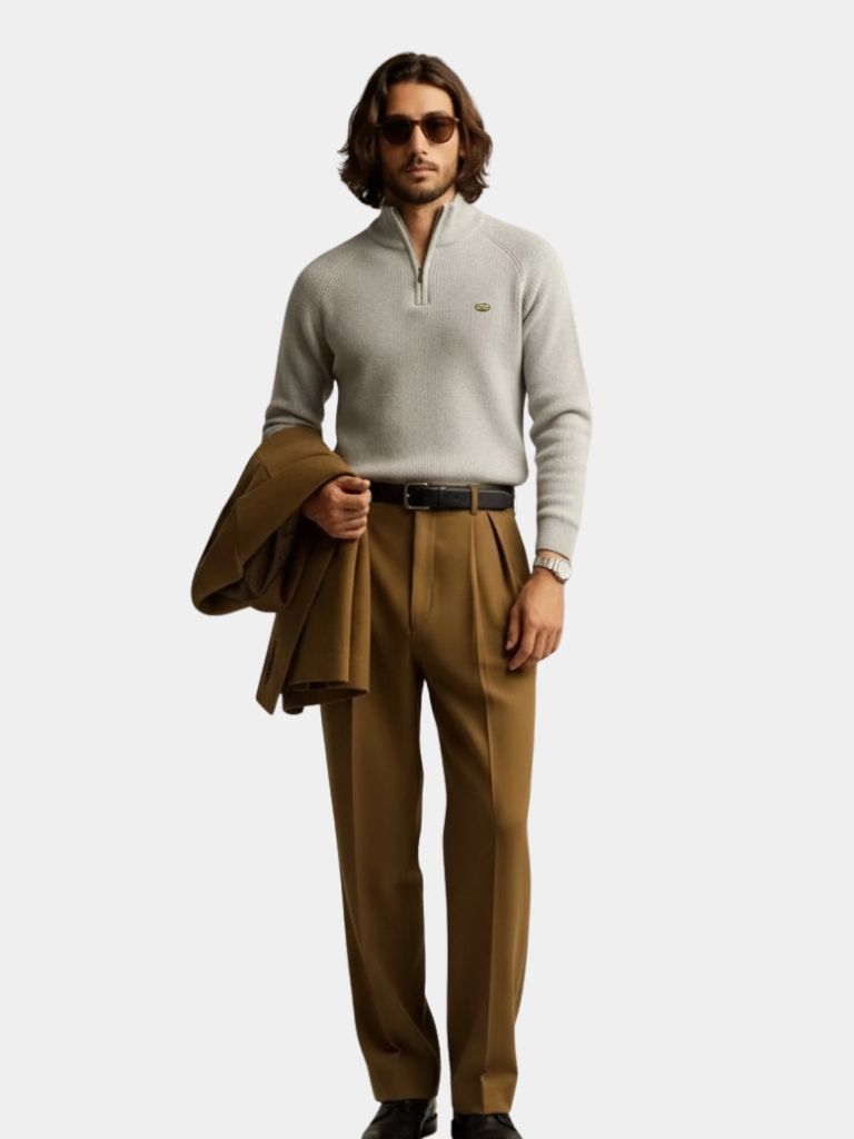 Jarell | Elegant Quarter Zip Sweater