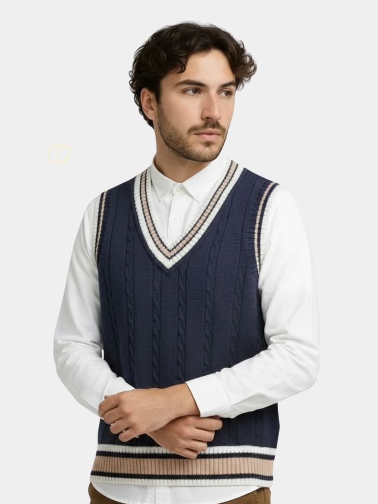 Leif | V Neck Elegant Knit Vest