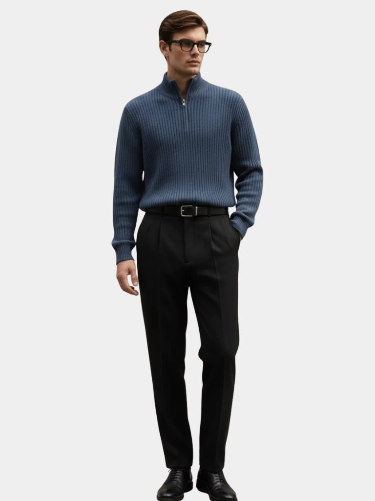 Orville |Classic Highland Quarter-Zip Sweater