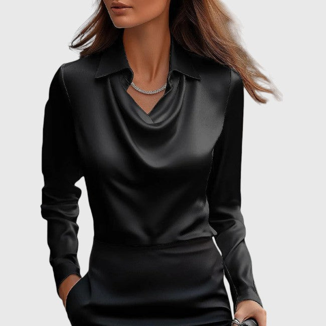 Sara | Satin Elegance Blouse