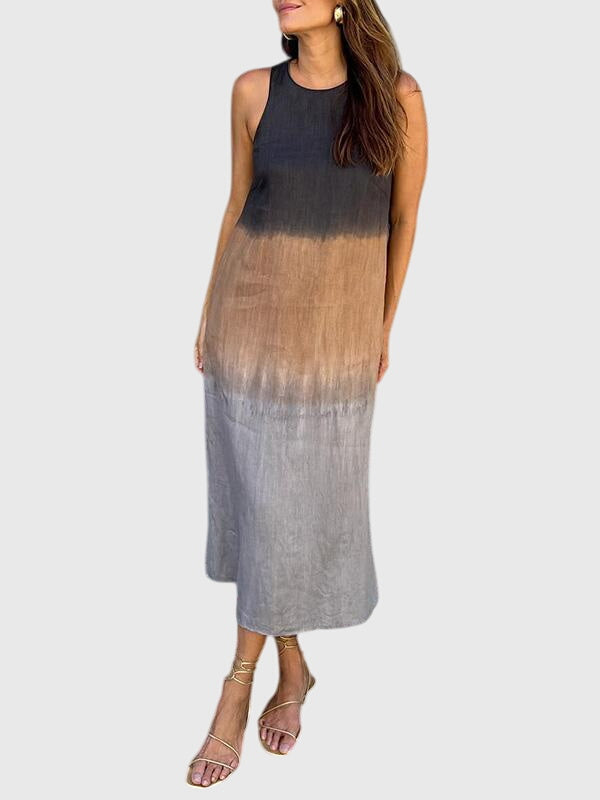 Aurora | Flowing Gradient Feminine Print Dress