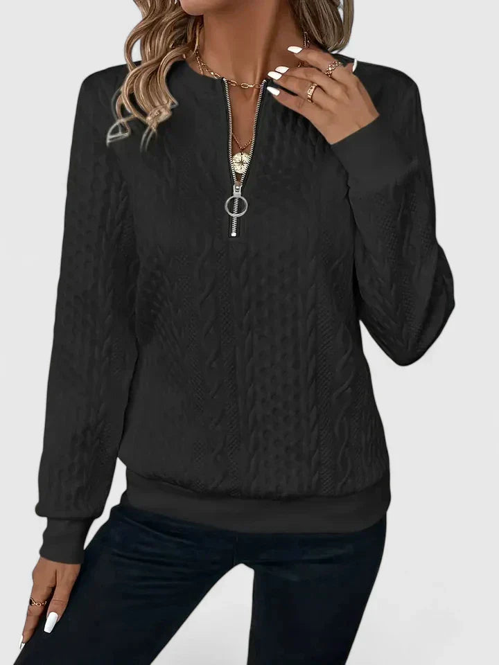 Ara | Modern Zipper Sweater