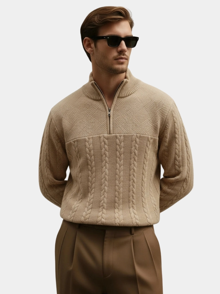 Valorin | Essential Henley Quarter Zip Pullover