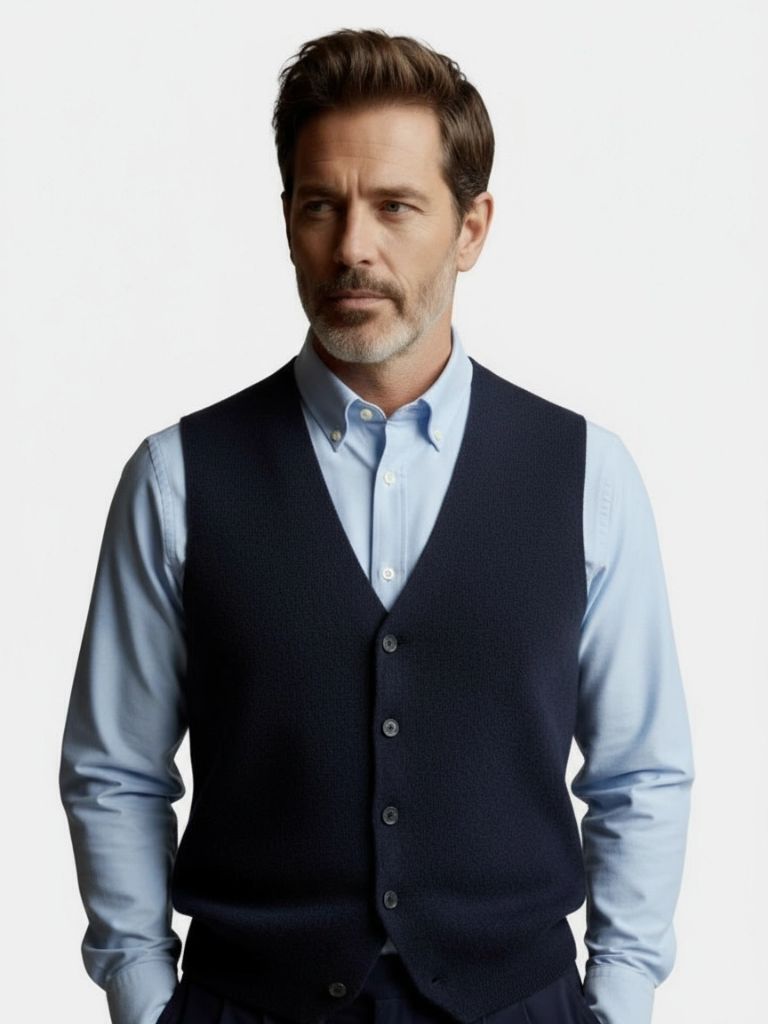 Soren | Cashmere Cardigan Vest