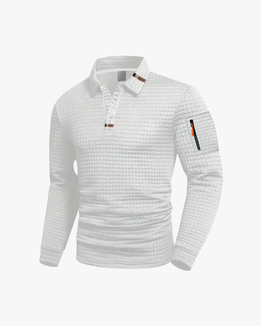 Refined Texture Polo Sweater