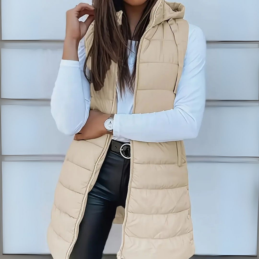 Mitchelle | Casual Long Sleeveless Puffer Vest