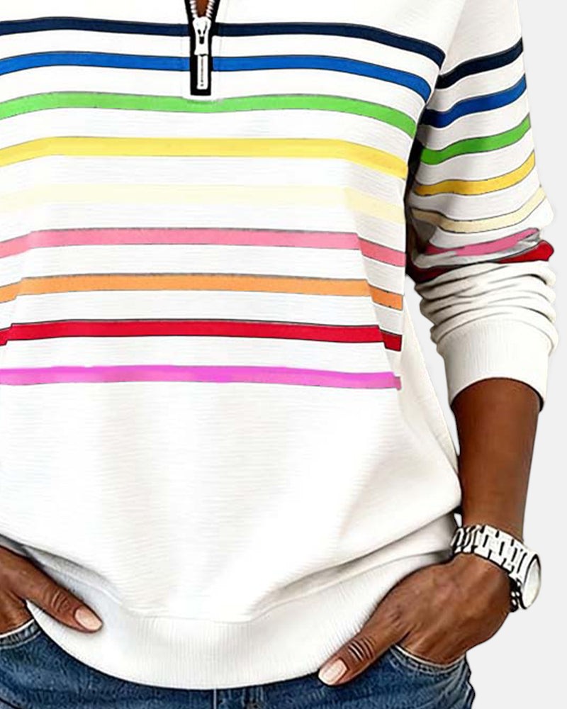 Vienna | Cozy Rainbow Zip Top