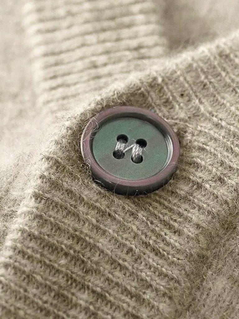 Finlo | Merino Wool V Neck Knitwear Cardigan Sweater