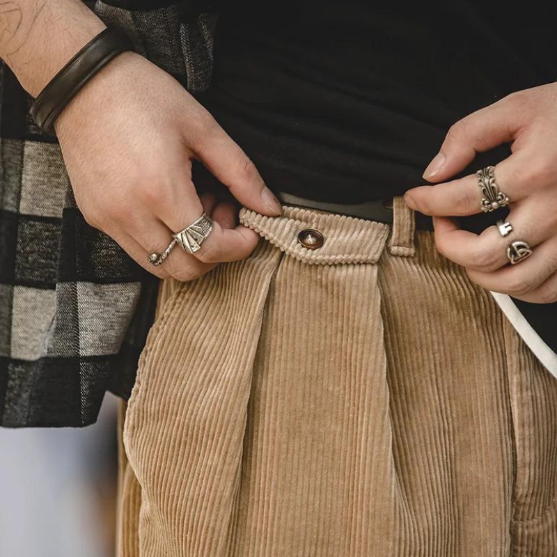 Retro | Wide-Leg Corduroy Trousers