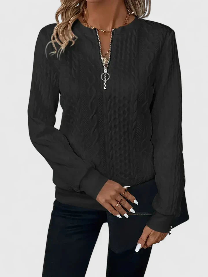 Ara | Modern Zipper Sweater