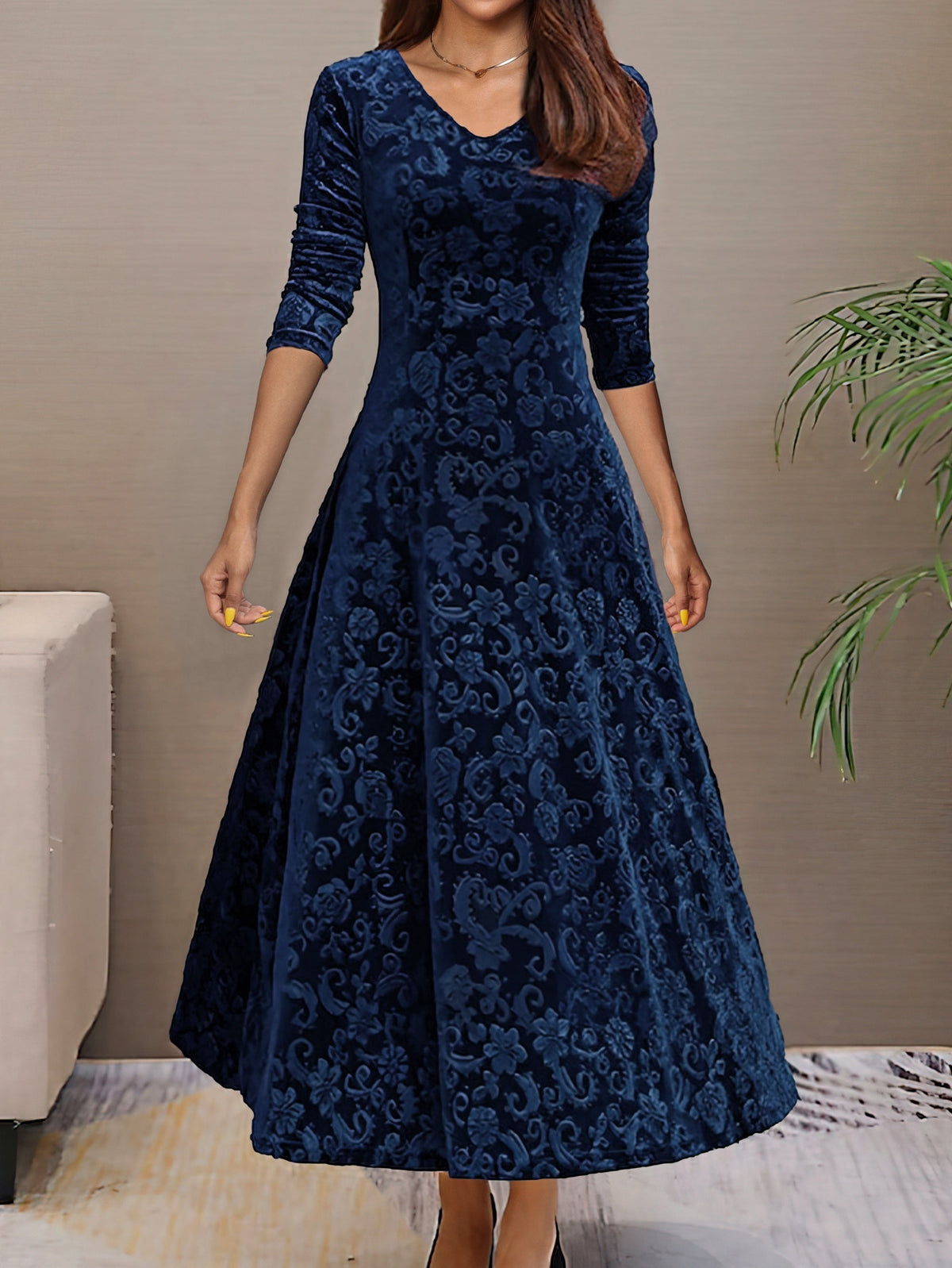 Denise | Holiday Velvet Grace Dress
