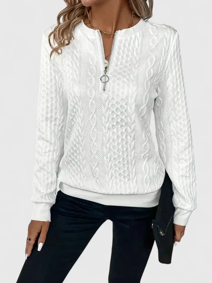 Ara | Modern Zipper Sweater
