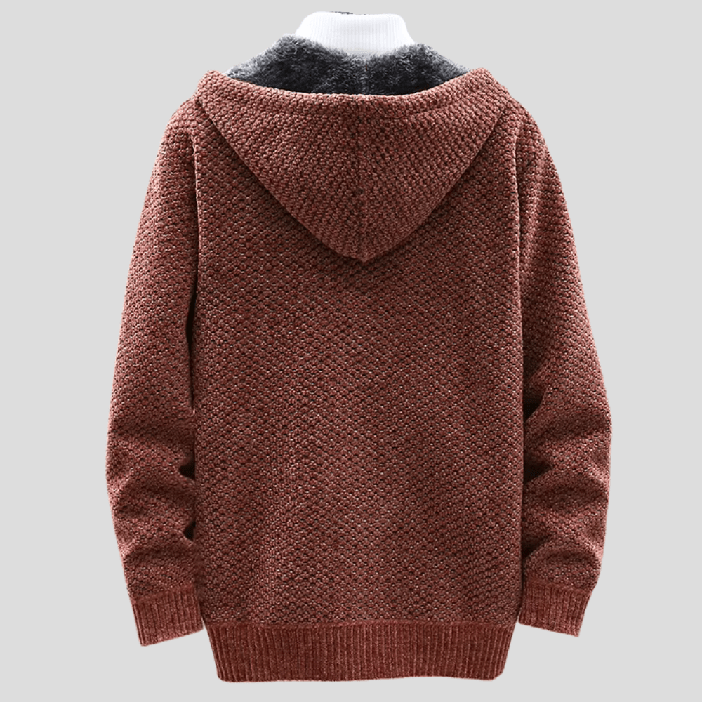 Adrian | Fleece-Lined Knit Hoodie