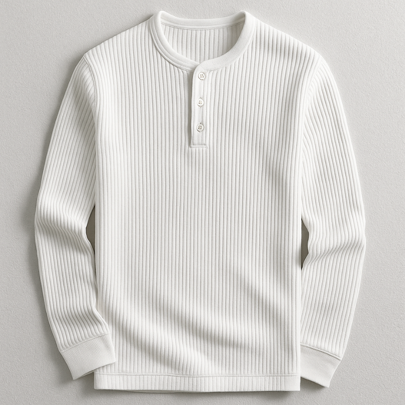 Luca | Waffle Knit Long Sleeve of Refined Comfort