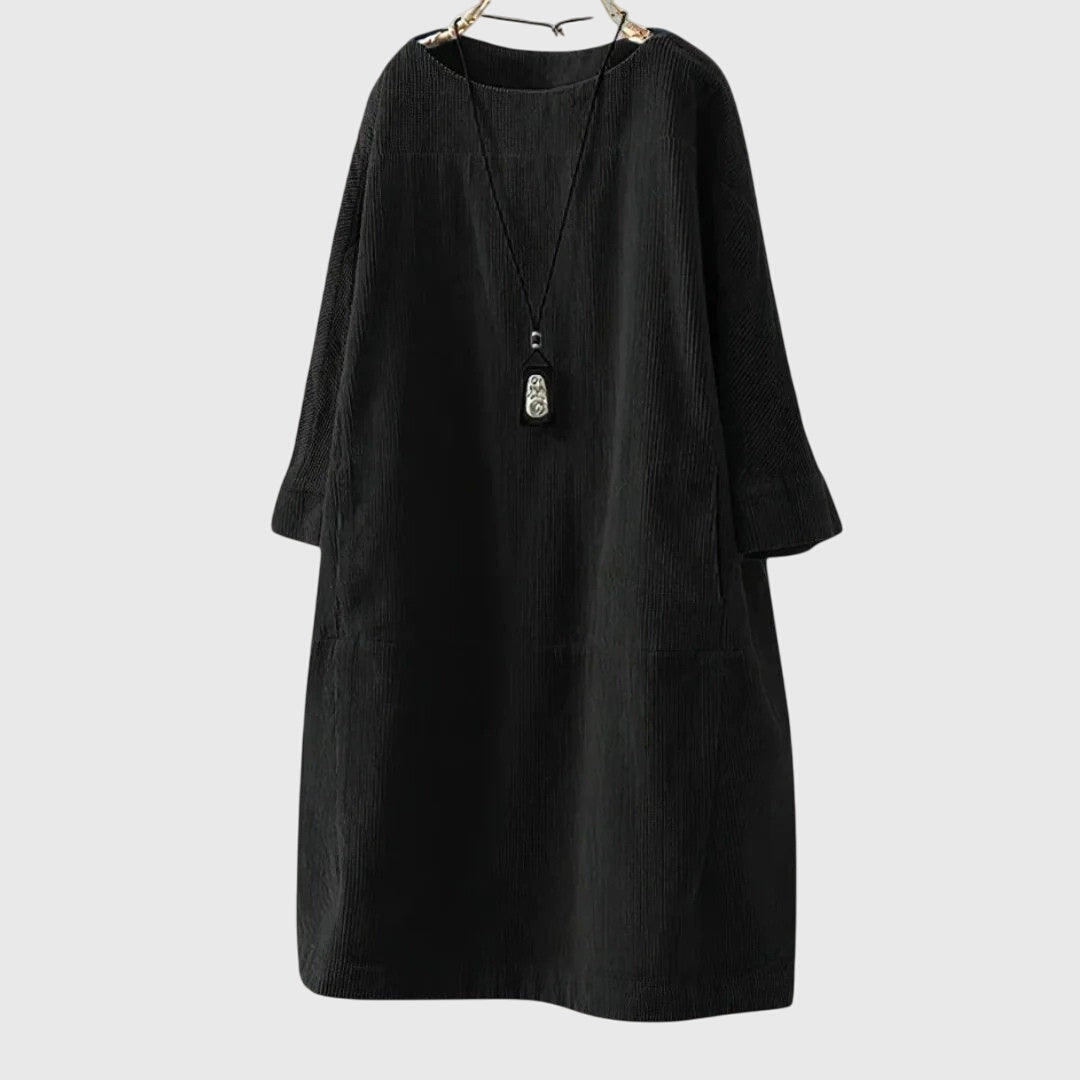 Lyla | Soft Relaxed Corduroy Midi Dress