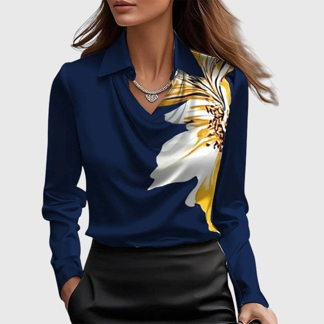 Sara | Satin Elegance Blouse