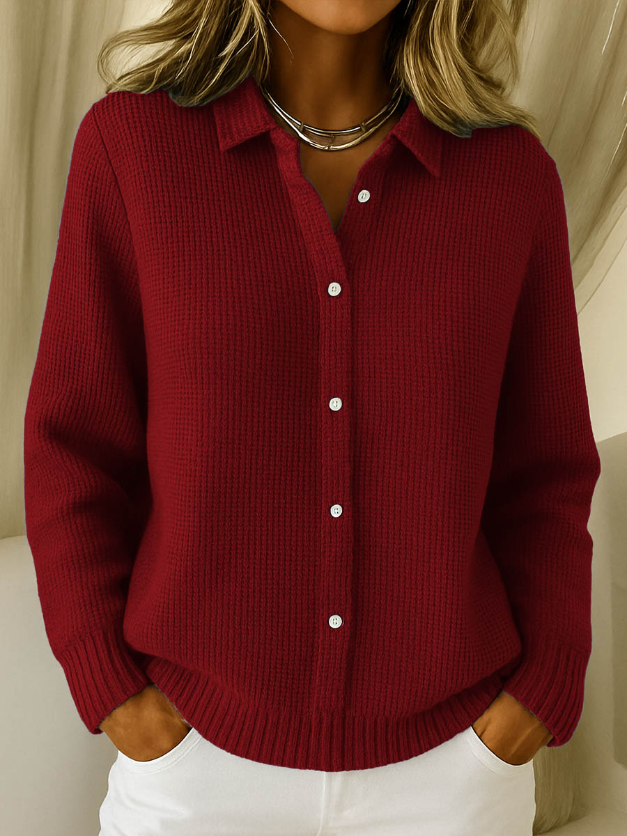 Elaine | Classic Soft Button Cardigan