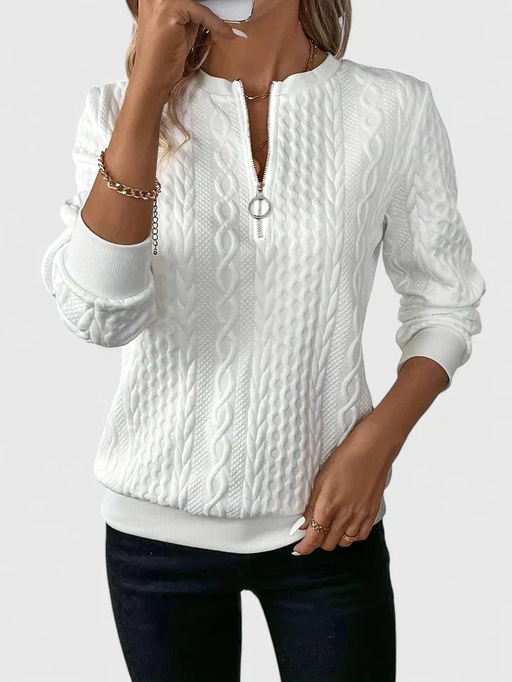 Ara | Modern Zipper Sweater