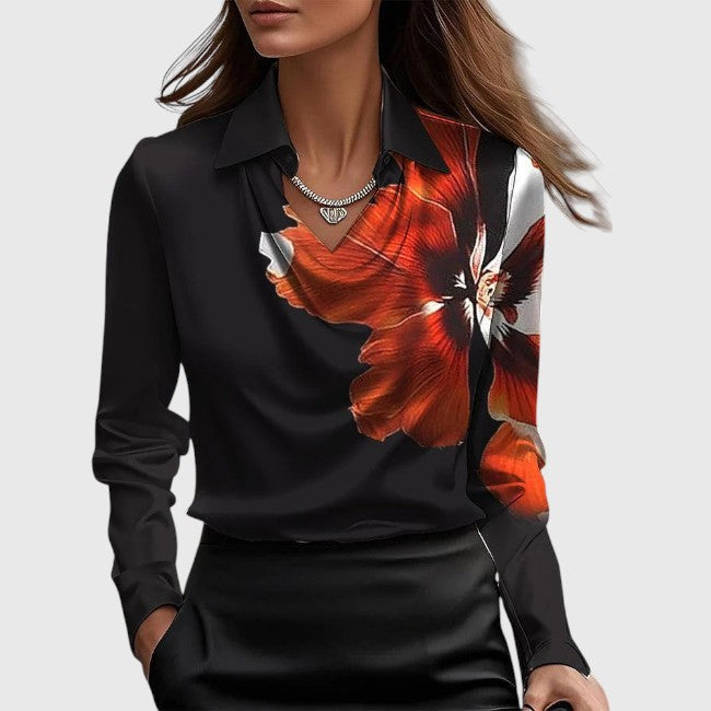 Sara | Satin Elegance Blouse