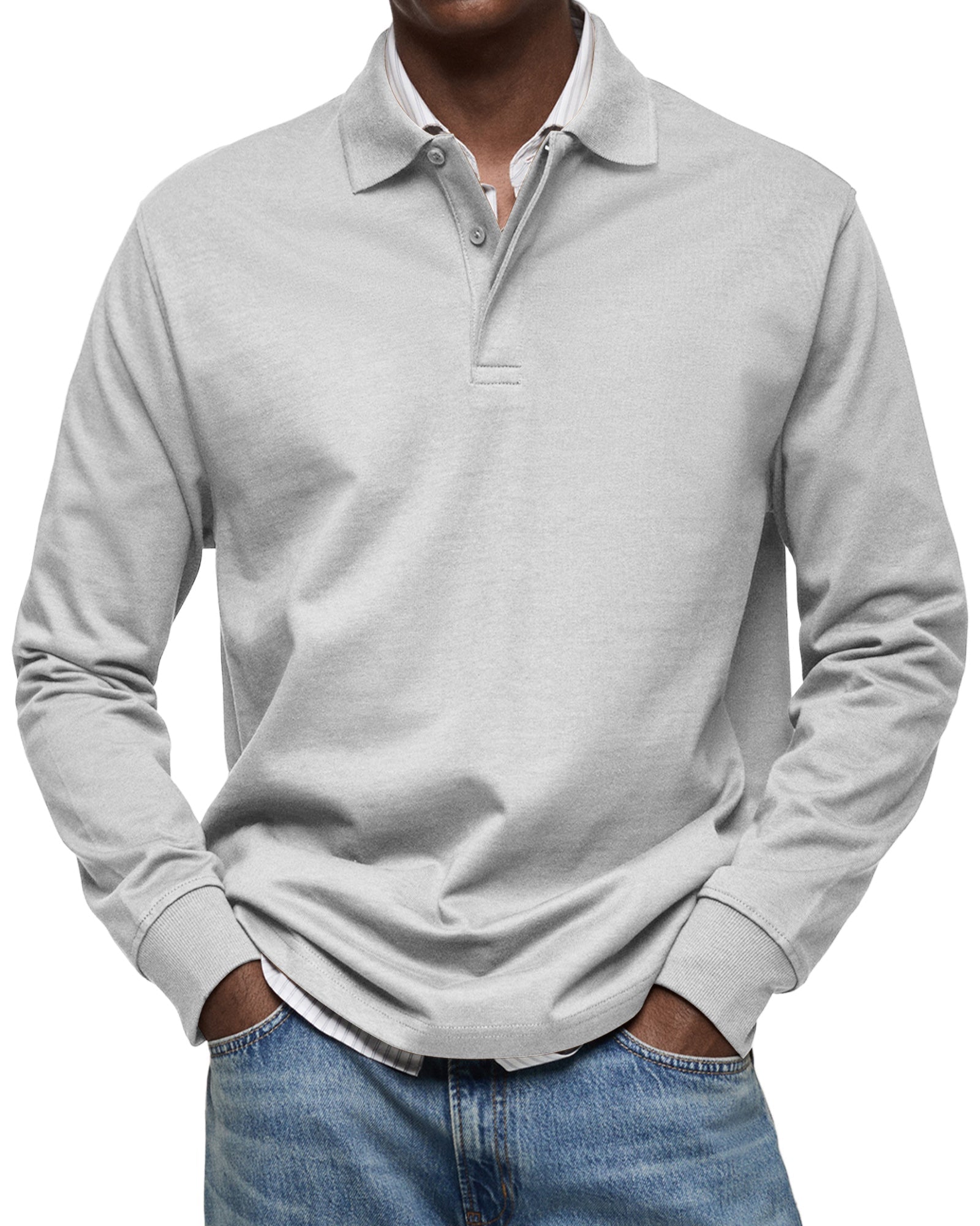 Caleb | Casual Long Sleeve Polo Shirt