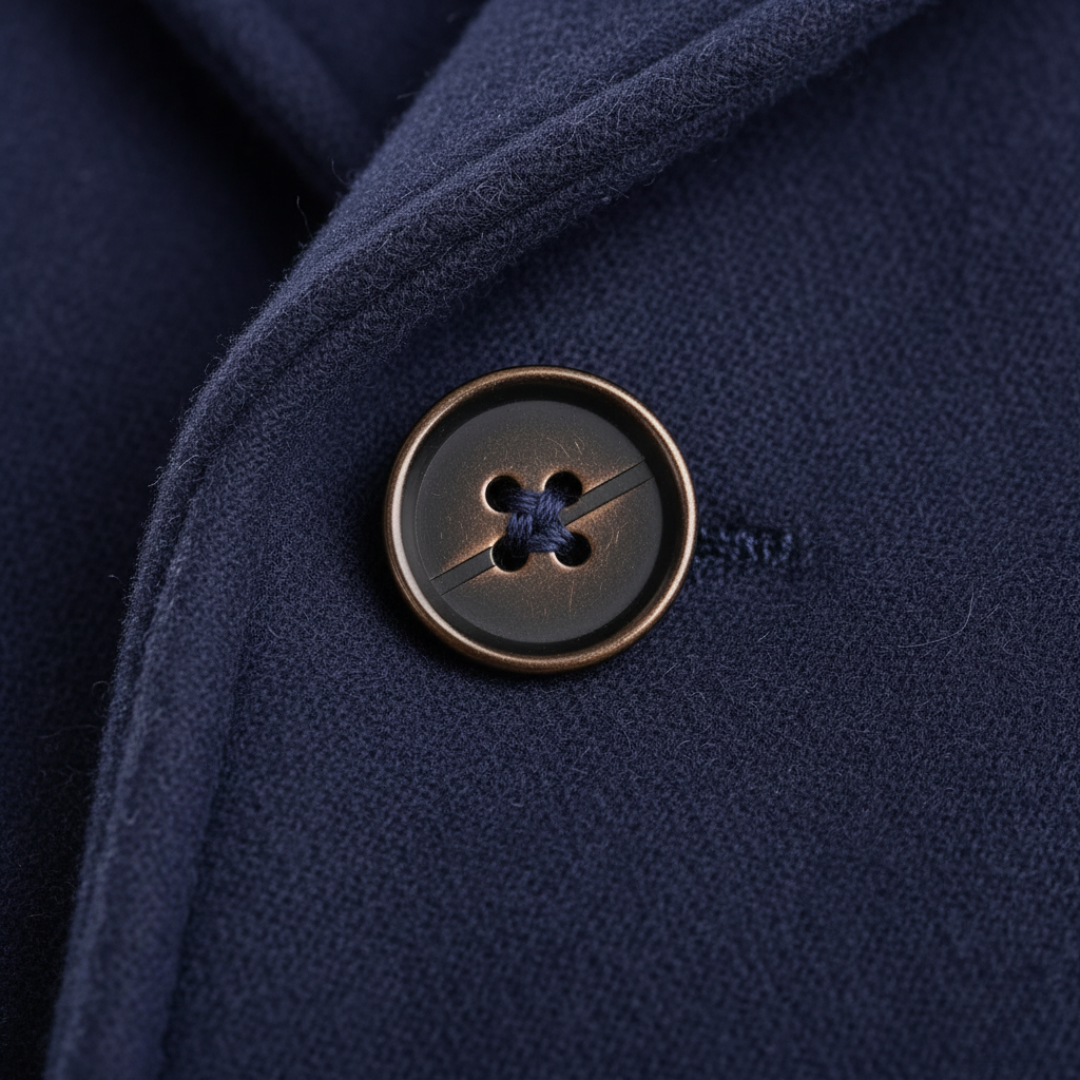 Tailored Wool Blend Overcoat