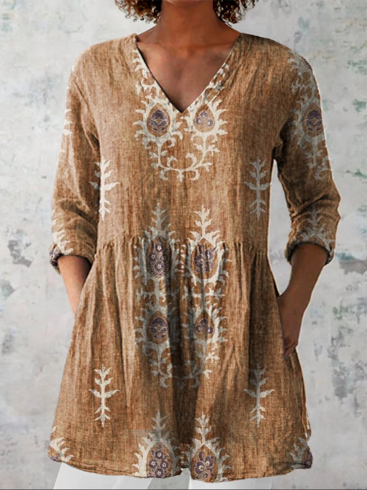 Scarlett | Ethnic Linen Art Tunic