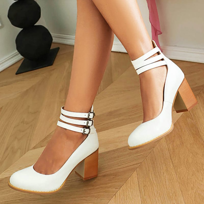 Vivienne | Triple Buckle Heels