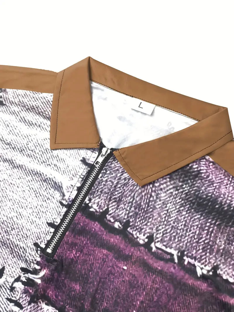 Zerem | Color Block Zip Shirt